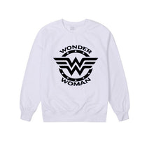 Load image into Gallery viewer, Vsenfo Wonder Woman Sweatshirt Women Funny Graphic Print Marvel Superman Hoodies Crewneck Jumper Tops Super Hero Collection